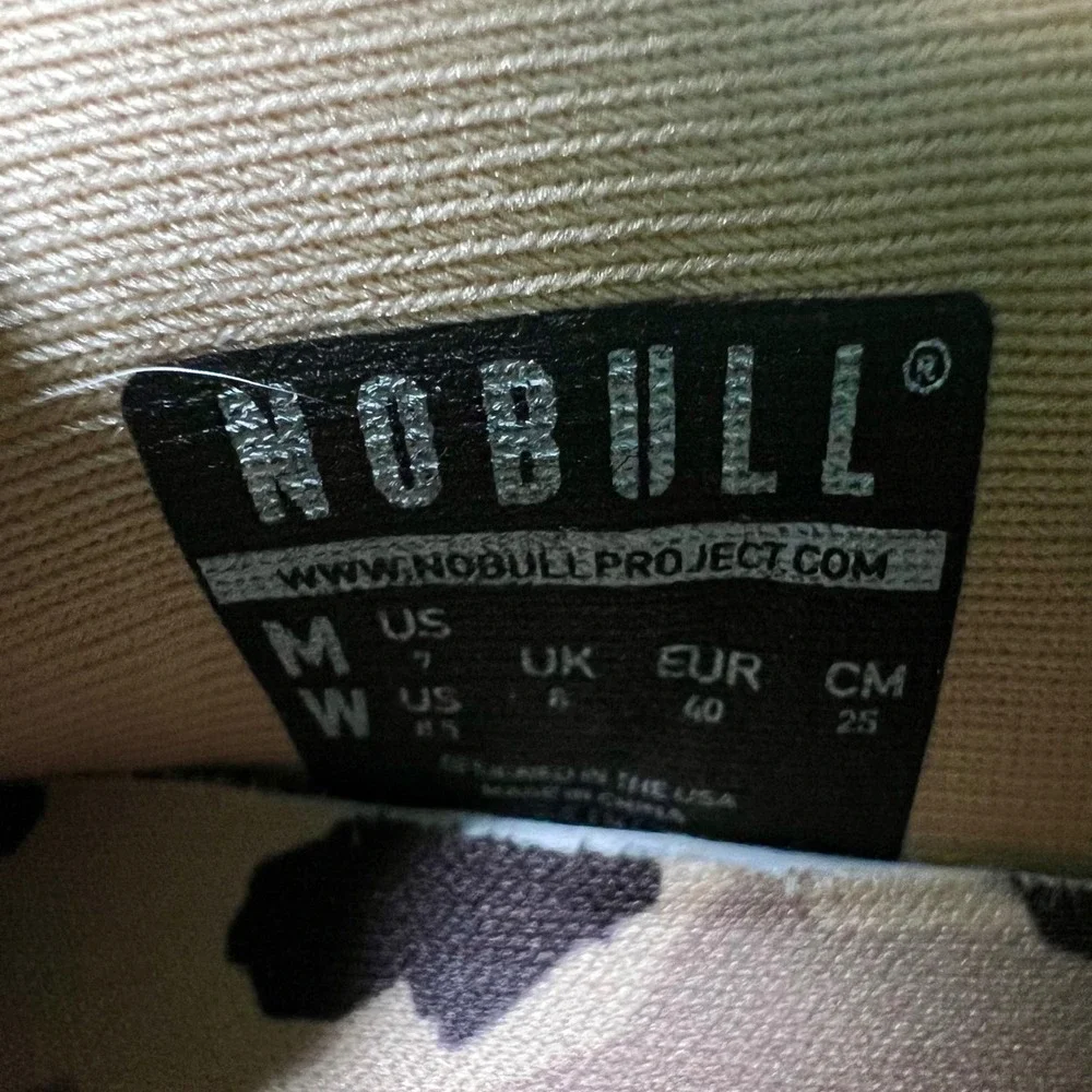 NOBULL Sand‎ Camo SuperFabric Trainer Shoes Womens 8.5 Mens 7 Low Top Sneaker